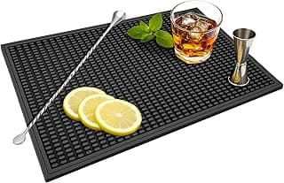 ZJWZLG Bar Mat - Premium 18"X12" Rubber Bar Mats for Countertop, Non-slip Dish Drying Pad & Bartender Mat with for Fast Drying, Ideal Bar T...