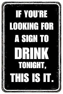 Vintage Metal Sign Funny Bar Signs Home Bar Accessories Man Cave Signs For Men Decor 12x8 Inches